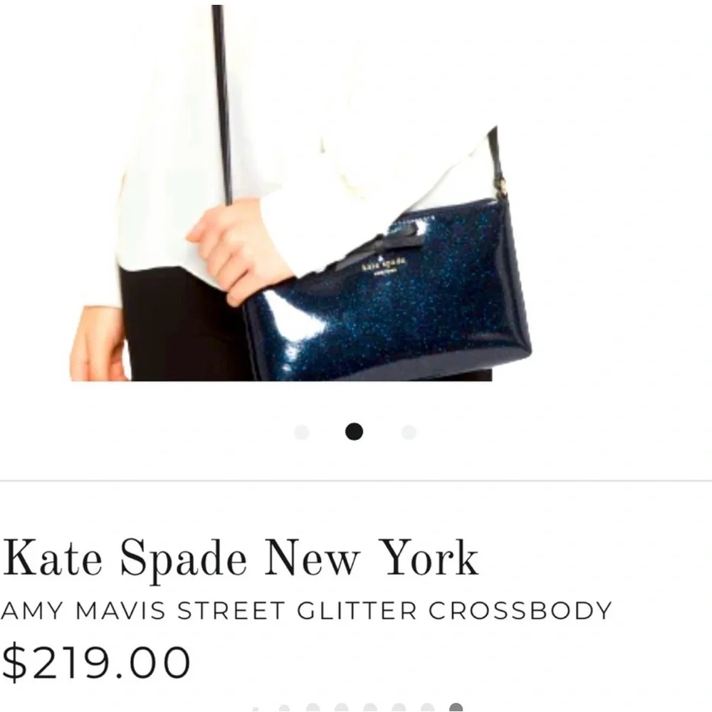 New Crossbody Bag Kate Spade New York Amy Mavis Street Glitter Bag Navy